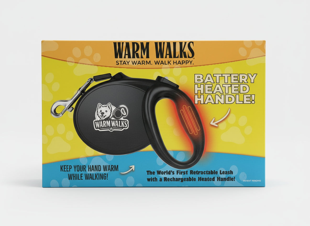Heated Dog Leash for Winter Walks - Rechargeable Warm Grip & Weather Resistant Design